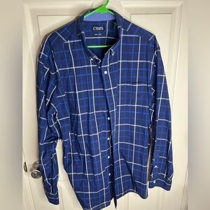 Long Sleeve Chaps Button Down Shirt size XXL
